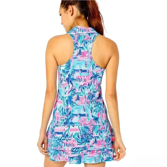 Lilly Pulitzer UPF 50+ Luxletic Dania Dress Set in Ravella Blue NWT - Size M - Picture 7 of 11